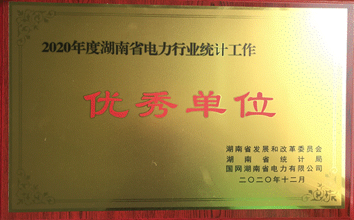 亚盈官方入口株洲航电分公司荣获“2020年度湖南省电力行业统计优秀单位”称号